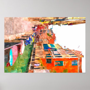 Poster de peinture aquarelle Venise