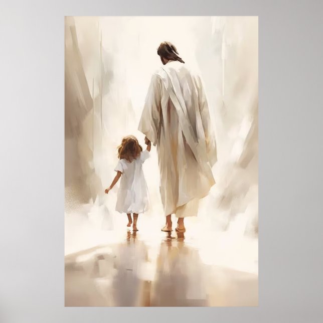 Poster de peinture de la fille Jésus-Christ (Devant)
