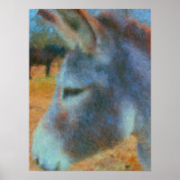 Poster de peinture Donkey et Horse