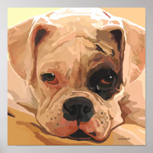 Poster de peinture faciale Boxer