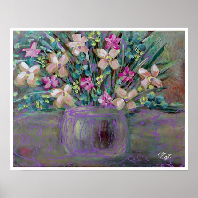 Poster de peinture florale Julia Fine Art (Devant)