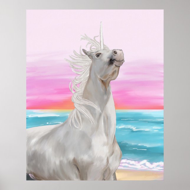 Poster de peinture numérique à l'huile Unicorn (Devant)