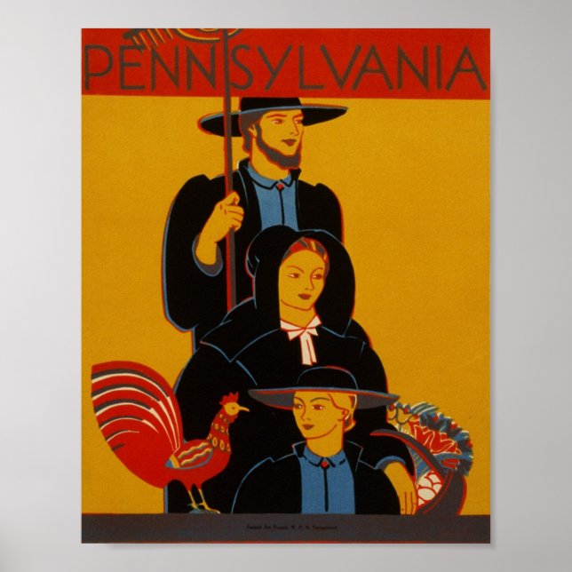 Poster de Pennsylvanie vintage (Devant)