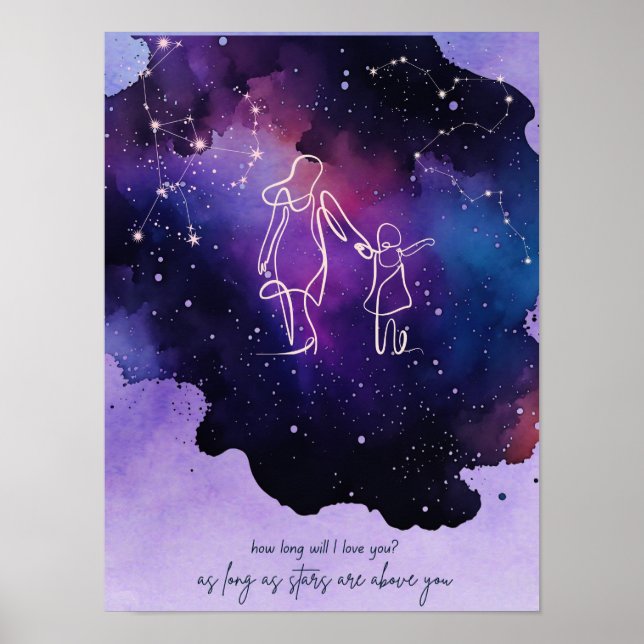 Poster de pépinière de galaxie violette (Devant)