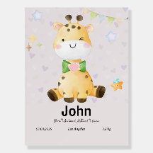 Poster de pépinière personnalisée - Design de la G