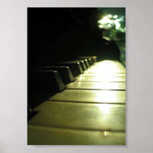 Poster de piano 5x7 en lumière du soleil