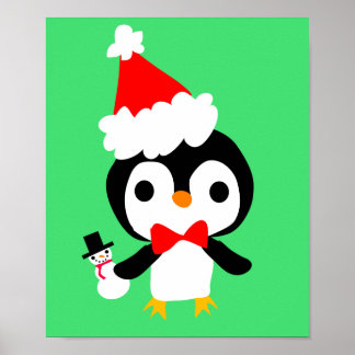 Poster de pingouin de Noël 2