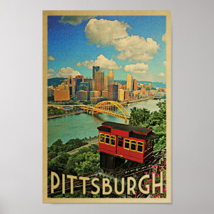 Poster de Pittsburgh Vintage voyage Duquesne Incli