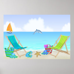 Poster de plage/Imprimer
