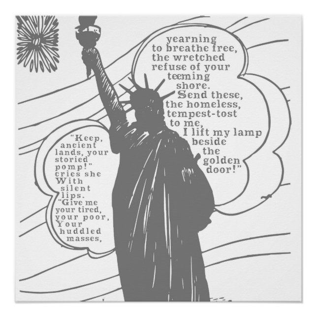 Poster De Poème Statue De La Liberté (Devant)