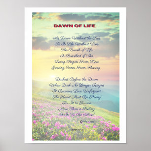 Poster de poésie "Dawn of Life"