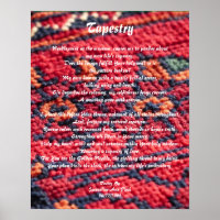 Poster de poésie en tapisserie