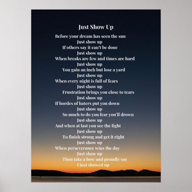 Poster de poésie motivationnelle pour les entrepre (Devant)