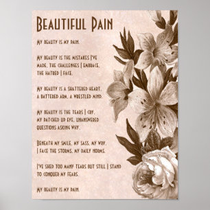 Poster de poésie vintage Inspirational Beautiful P