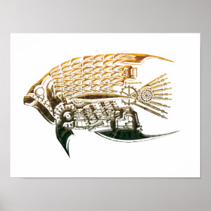 Poster de poisson en vapeur