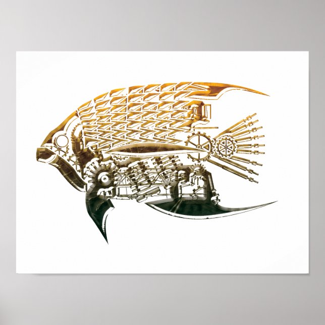 Poster de poisson en vapeur (Devant)