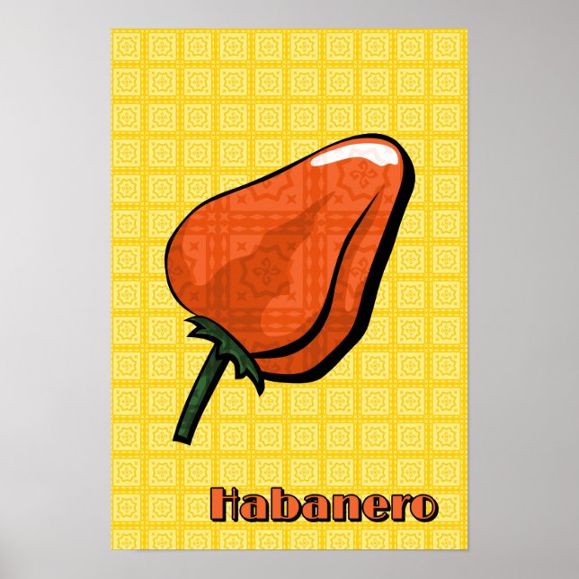 Poster de poivre chili Habanero (Devant)