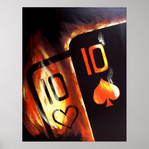 Poster de Poker pour poule flamboyante Tens par Te