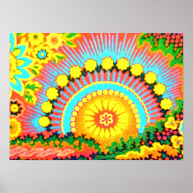 Poster de Pop Art de Psychedelic Sunset Vintage 60 (Devant)