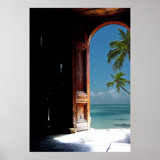 Poster de porte de rêve tropical (Devant)