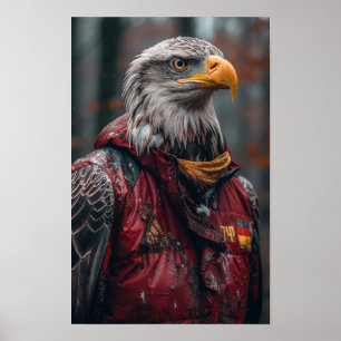 Poster de portrait complet de l'aigle Majestic