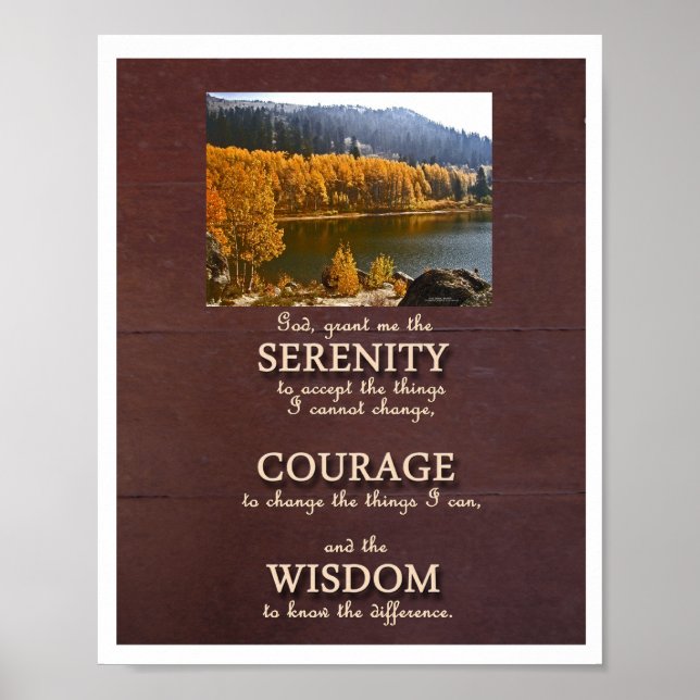 Poster de portrait de la prière Serenity - Modèle  (Devant)
