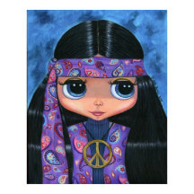 Poster de poupée Paisley Hippie