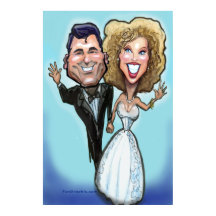 Poster de poupées de gâteau mariage