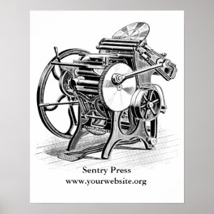 Poster de presse à lettres Chandler et Price