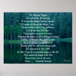 Poster de prière de sérénité