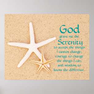 Poster de prière de sérénité Starfish