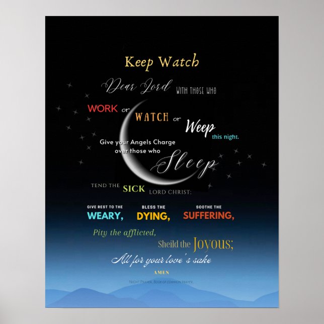 Poster de prière de veille (Devant)
