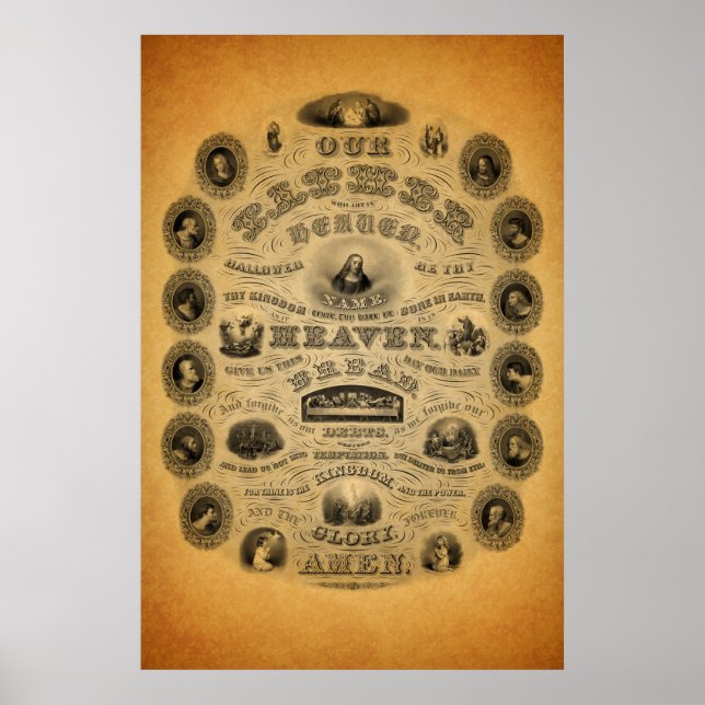 Poster de prière du Seigneur 3 (Devant)