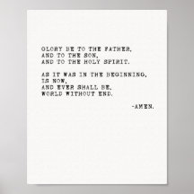 Poster de prière Gloory Be