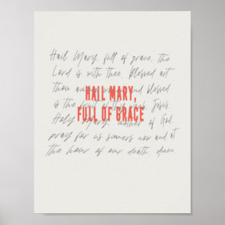 Poster de prière Hail Mary