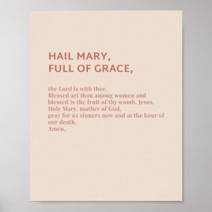 Poster de prière Hail Mary