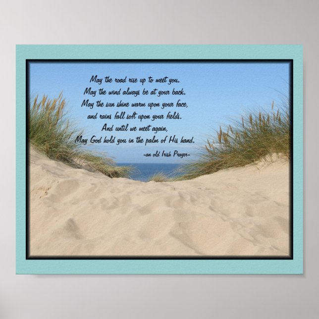 Poster de prière irlandaise des dunes de sable (Devant)