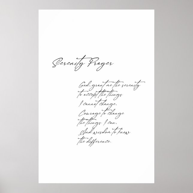 Poster de prière Sérénité, imprimé religieux, mode (Devant)