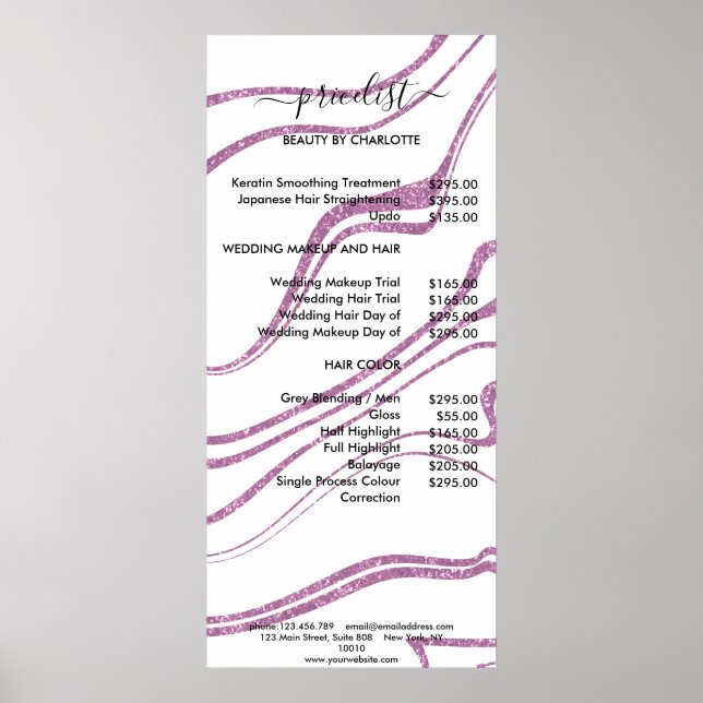 Poster de prix de style marbre moderne (Devant)