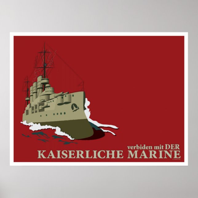 Poster de propagande allemande de la Première Guer (Devant)