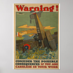 Poster de propagande vintage WW 1