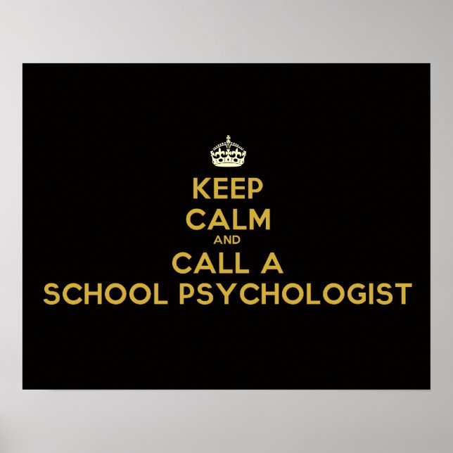 Poster de psychologue de l'école Keep Calm Call (Devant)