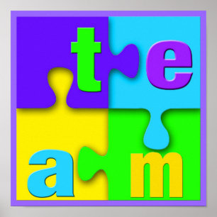 Poster de puzzle d'équipe Imprimer