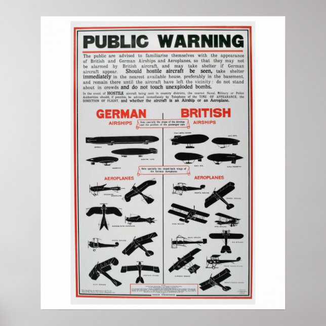 Poster de reconnaissance de la silhouette d'aérone (Devant)