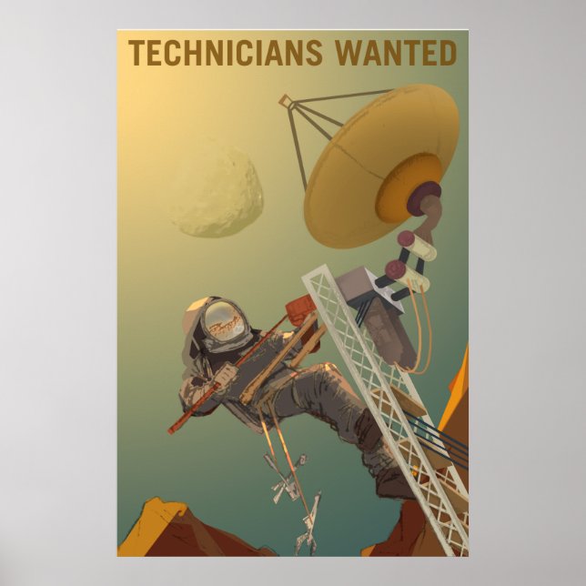 Poster de recrutement Mars de la NASA - Technicien (Devant)
