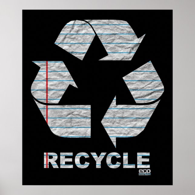 Poster de recyclage de carnet (Devant)