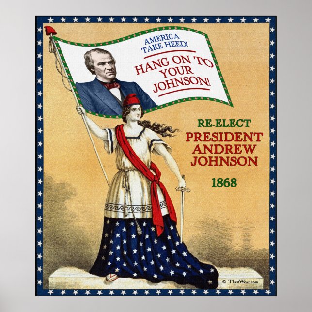 Poster de réélection du président Andrew Johnson 1 (Devant)