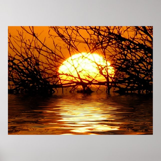 Poster de réflexion sur les liquides de coucher d' (Devant)