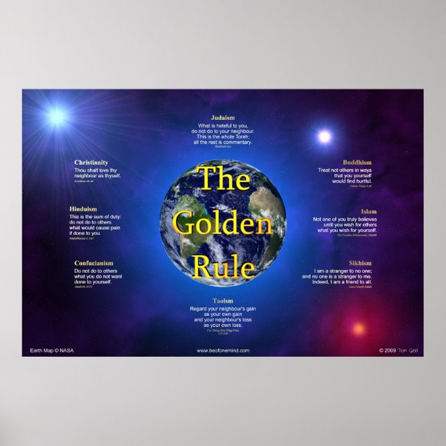 Poster de règle d'or (horizontal) (Devant)