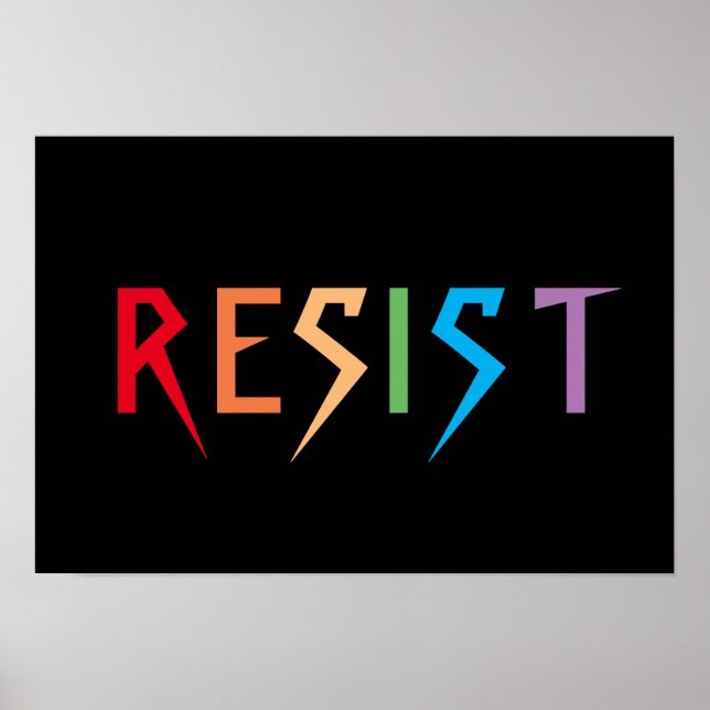 Poster de résistance aux couleurs arc-en-ciel (Devant)
